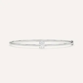 1 carat Oval Diamond Solitaire, Bangle Bracelet
