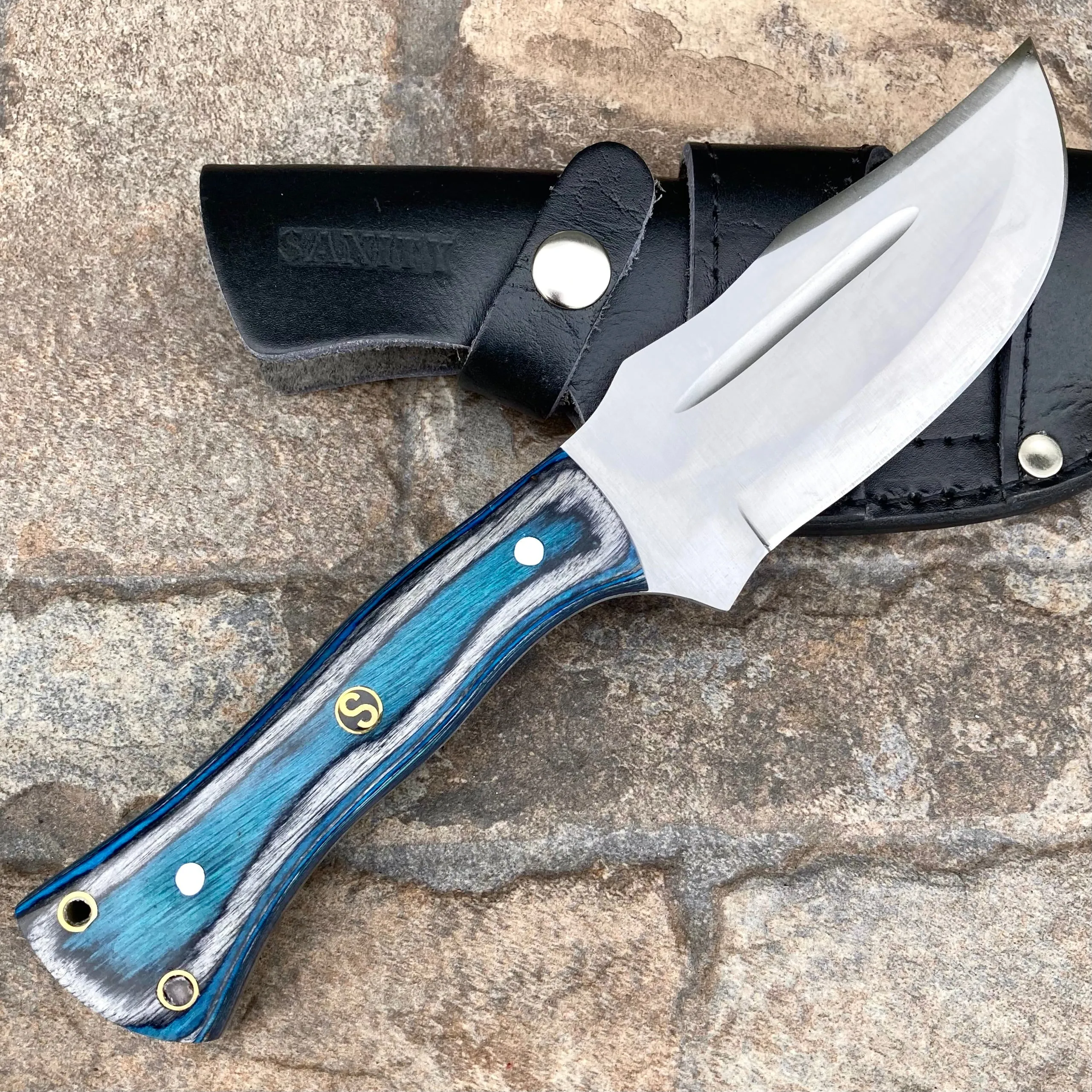 10” Rough Rider Series - Blue - D2 Steel - Horizontal & Vertical Carry - P006