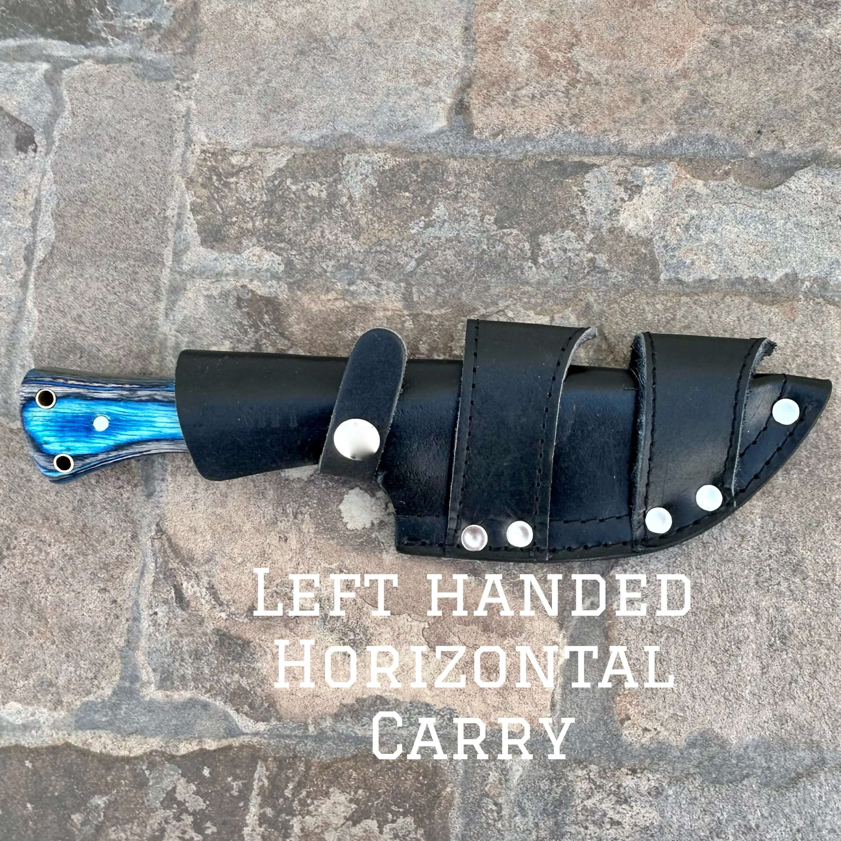 10” Rough Rider Series - Blue - D2 Steel - Horizontal & Vertical Carry - P006