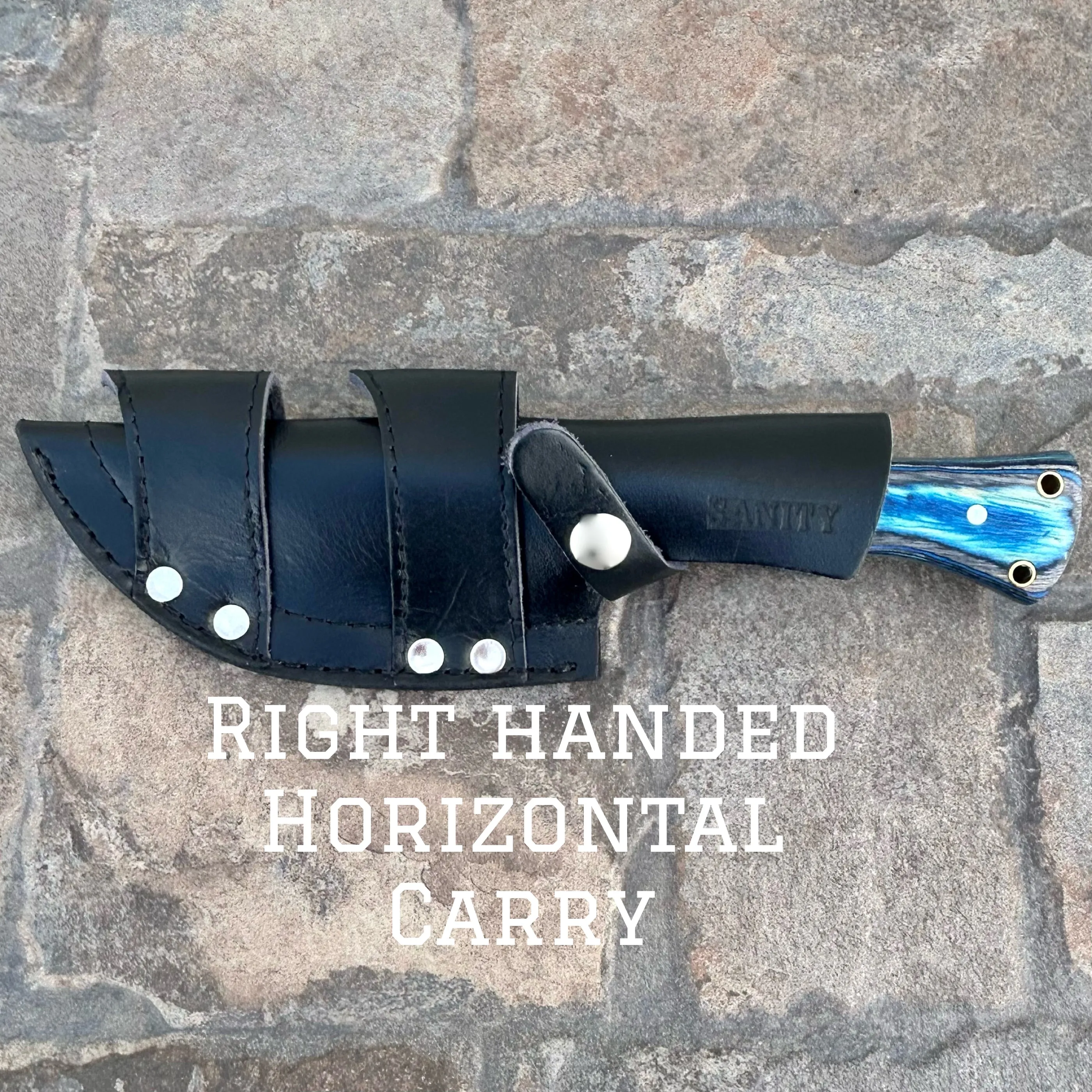 10” Rough Rider Series - Blue - D2 Steel - Horizontal & Vertical Carry - P006