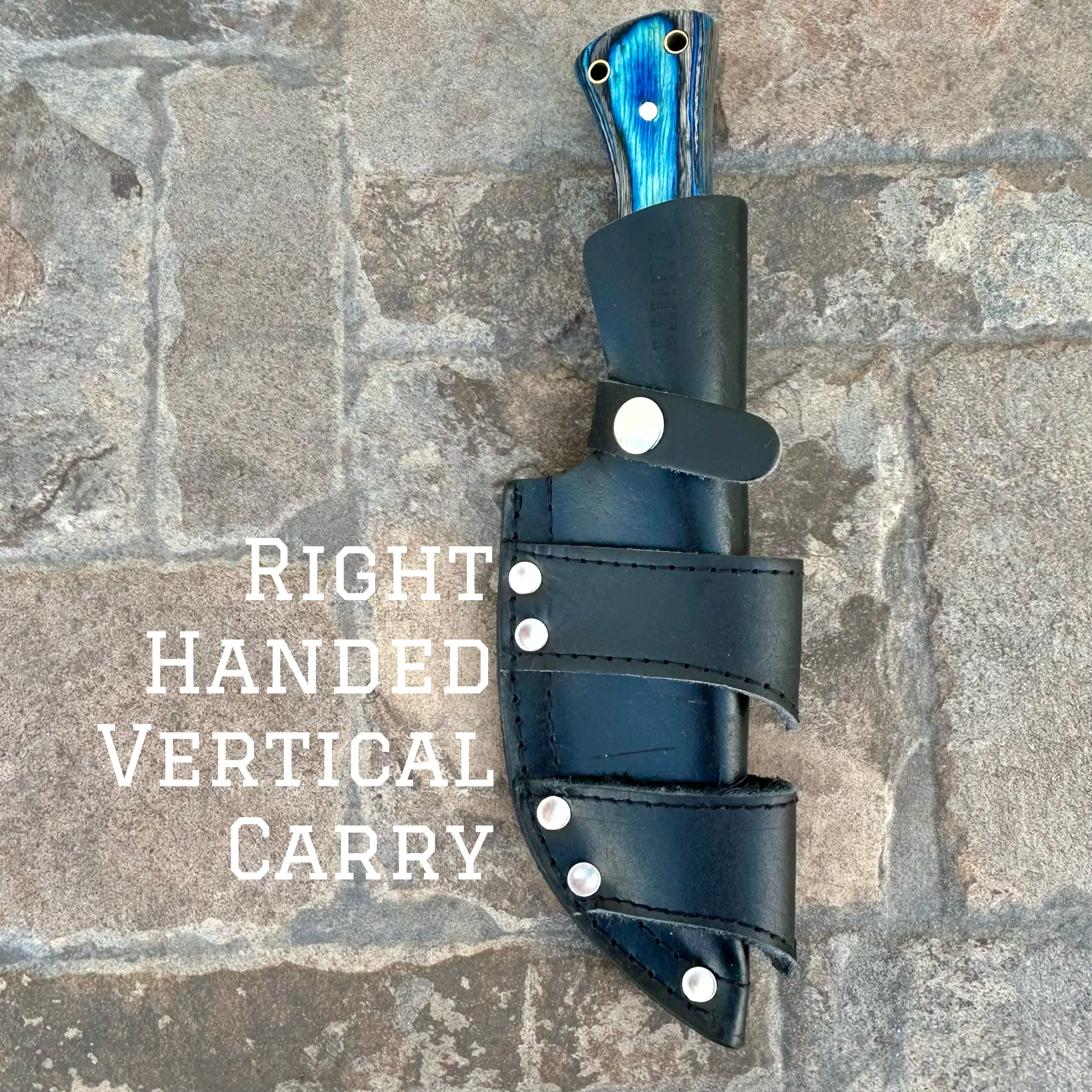 10” Rough Rider Series - Blue - D2 Steel - Horizontal & Vertical Carry - P006