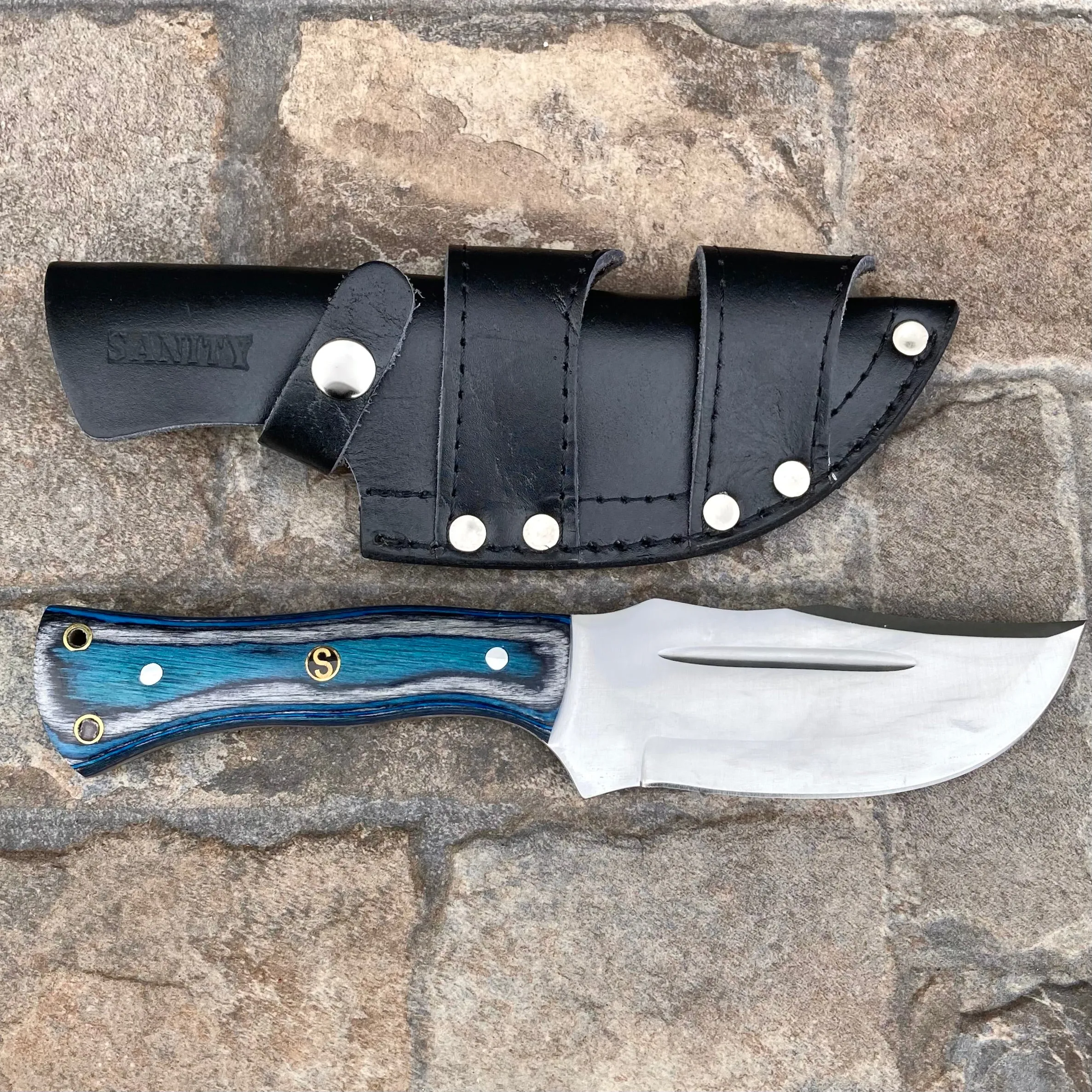 10” Rough Rider Series - Blue - D2 Steel - Horizontal & Vertical Carry - P006