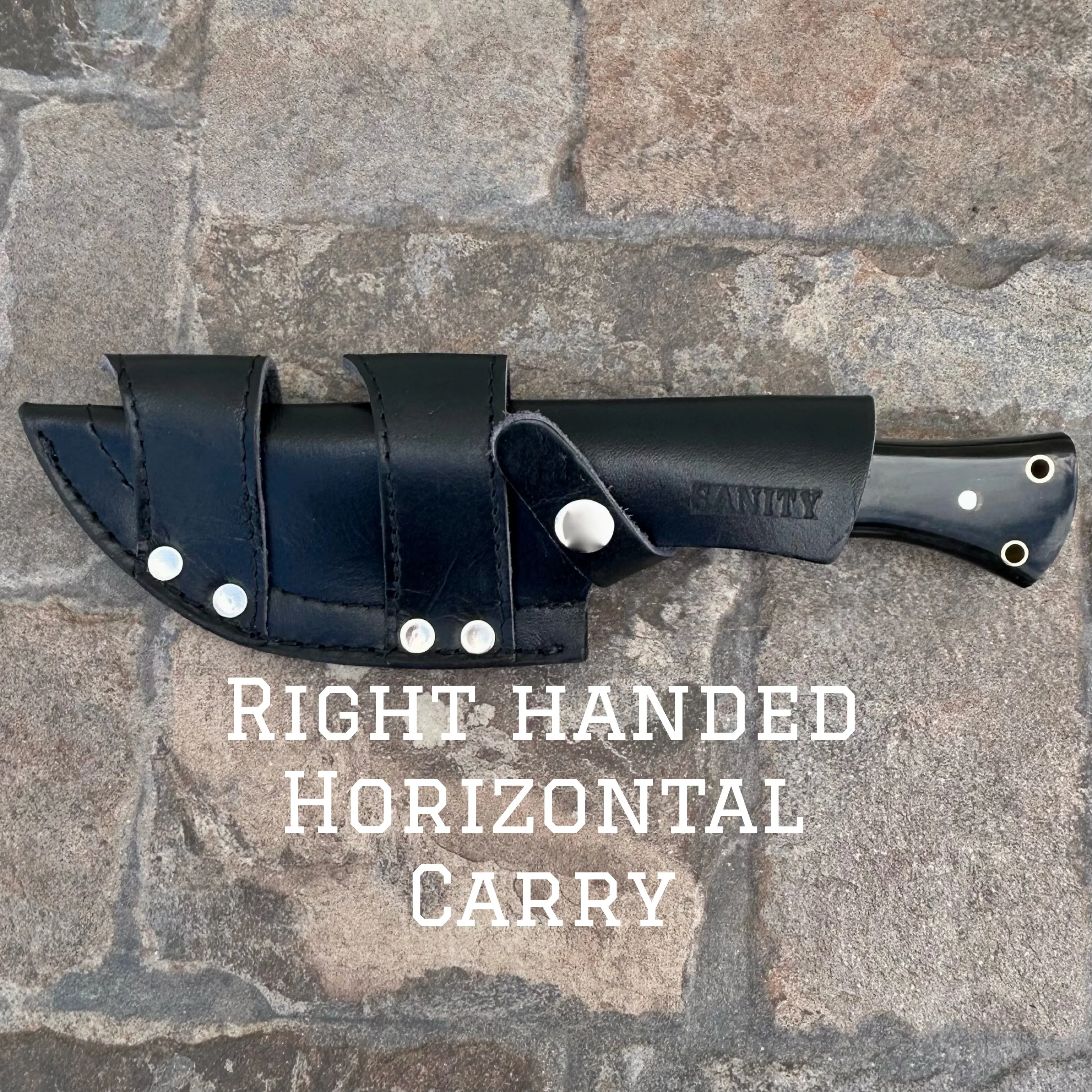 10” Rough Rider Series - Veteran - Buffalo Horn - D2 Steel - Horizontal & Vertical Carry - CUS65