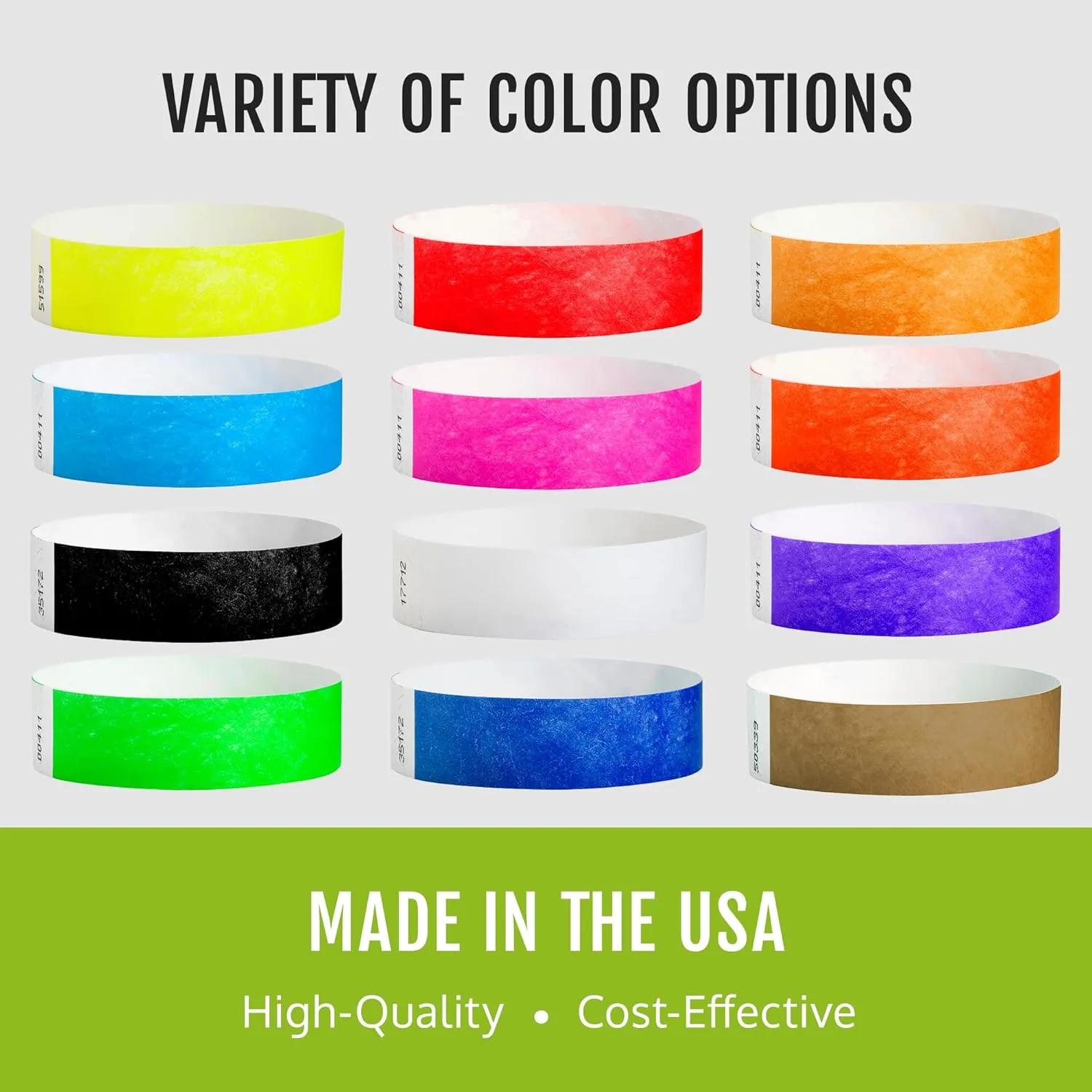1,000 WristCo Cranberry Tyvek Wristbands for Events - Comfortable Tear Resistant Paper Bracelets ID Wrist Bands for Concerts Festivals Admission Party Identification