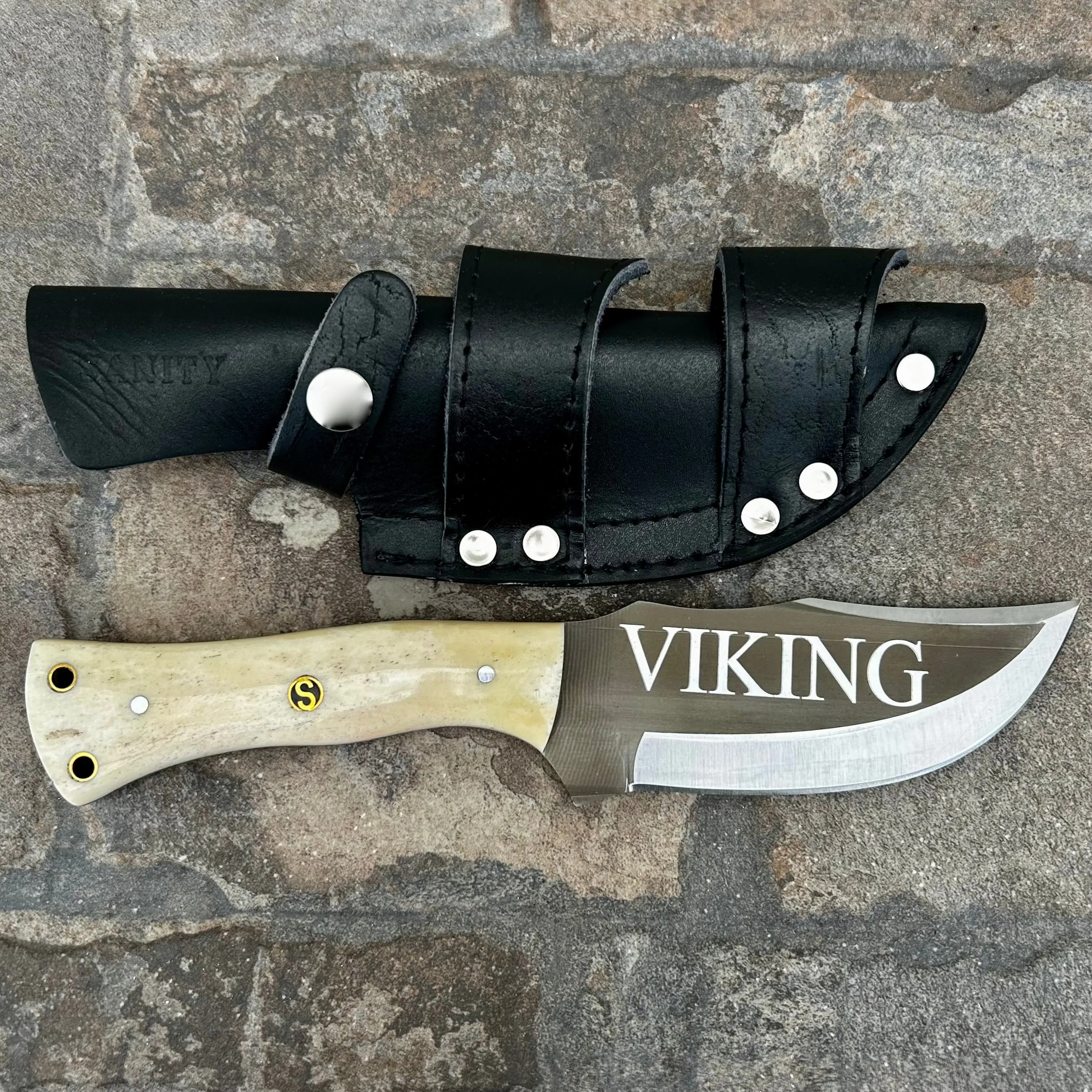 10" Rough Rider Series - Viking - Bone - D2 Steel - Horizontal & Vertical Carry - CUS58