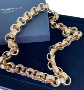 14mm Gold Filled Bonded Ornate Belcher Chain 24 Inch
