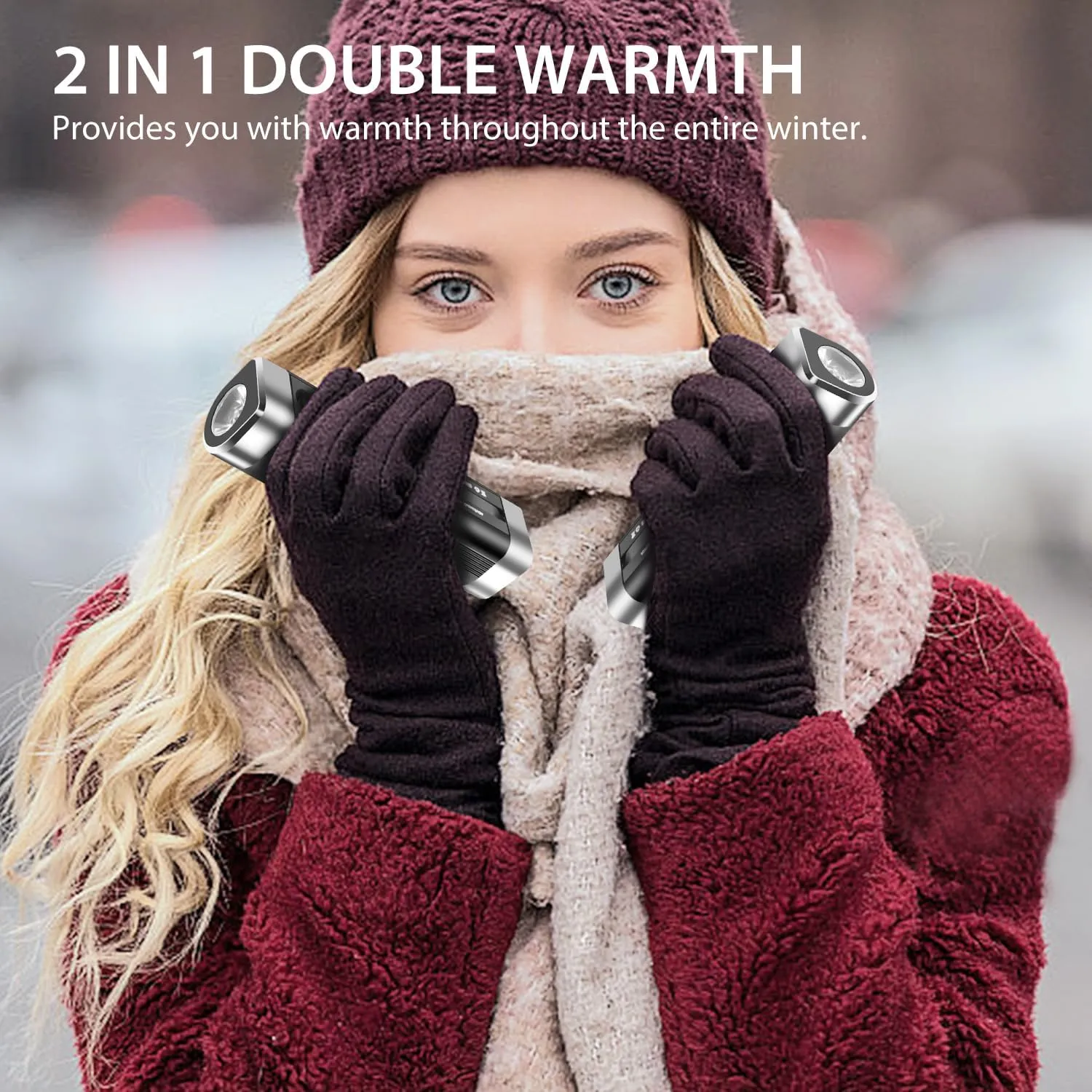 2 Pack Full Body Heating Rechargeable Hand Warmers with LED Screen Electric Portable Pocket Hot Hands Handwarmers Gifts for Christmas Outdoor Golf Hunting Accessories Camping Raynauds