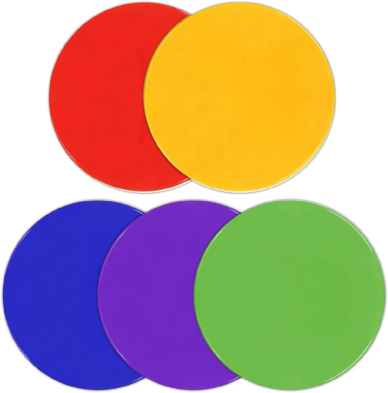 9 Inch Non Slip Rubber Agility Markers,Flat Field Cones Floor Dots for Soccer Basketball Sports Speed Agility Training and Drills(5Pcs,with Net Bag)