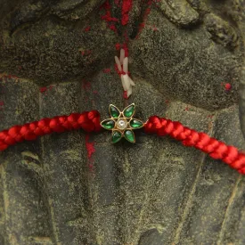 92.5 Silver Flower Rakhi