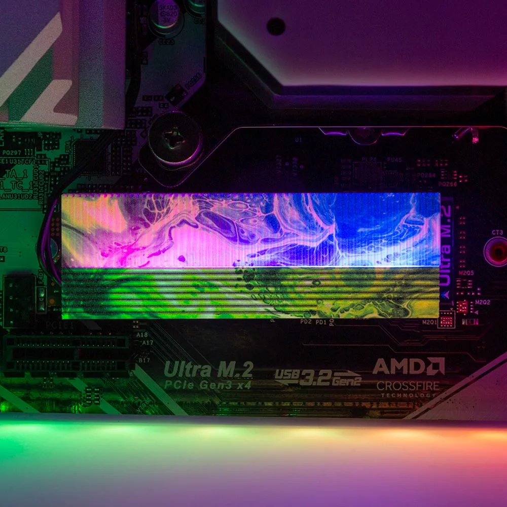 Akasaka Sad M.2 Heatsink Cover with ARGB Lighting