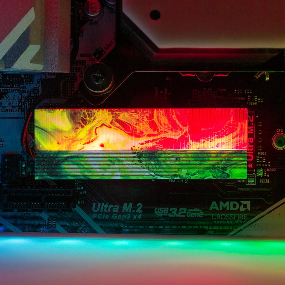 Akasaka Sad M.2 Heatsink Cover with ARGB Lighting