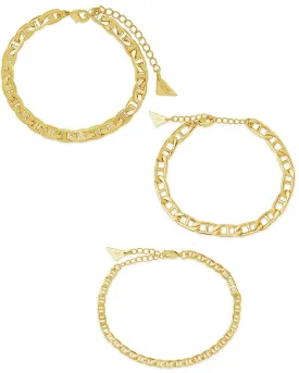 Anchor Chain Bracelet Set
