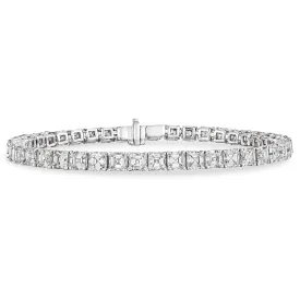 Asscher Cut Diamond Tennis Bracelet, 11 CT