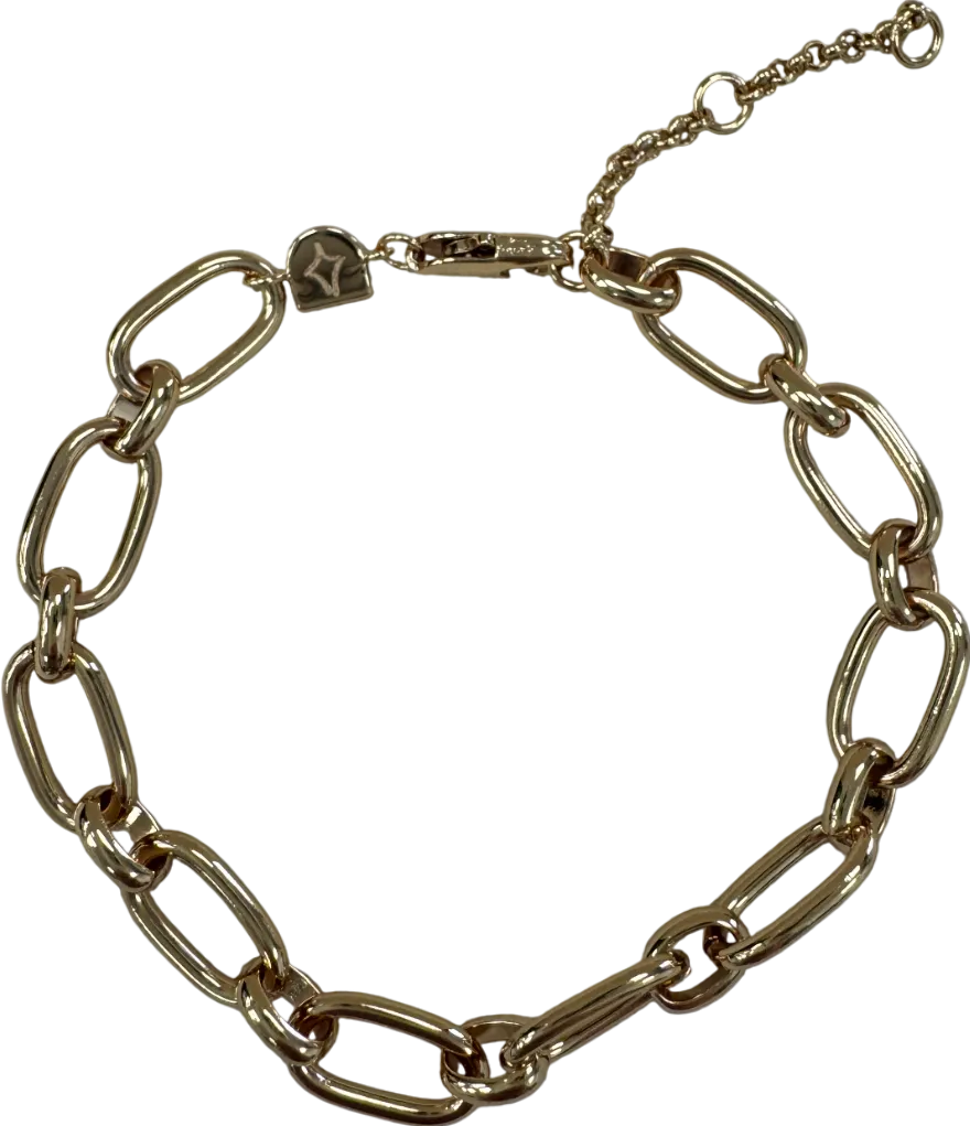 Astrid & Miyu Yellow Gold Plated Silver Chain Link Bracelet