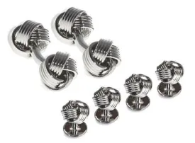 Babette Wasserman Knot Cufflinks and Stud Set