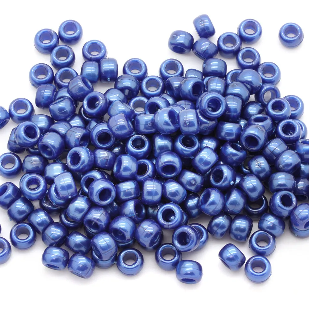Bath Pearl Cobalt Plastic Barrel Pony 6x8mm - Pack of 500