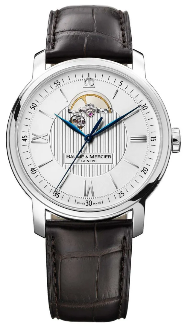 Baume & Mercier Classima Automatic Silver Dial Brown Leather Strap Mens Watch M0A8688