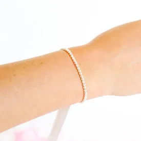 Beaded Blondes | 3MM Silver Beaded Bracelet