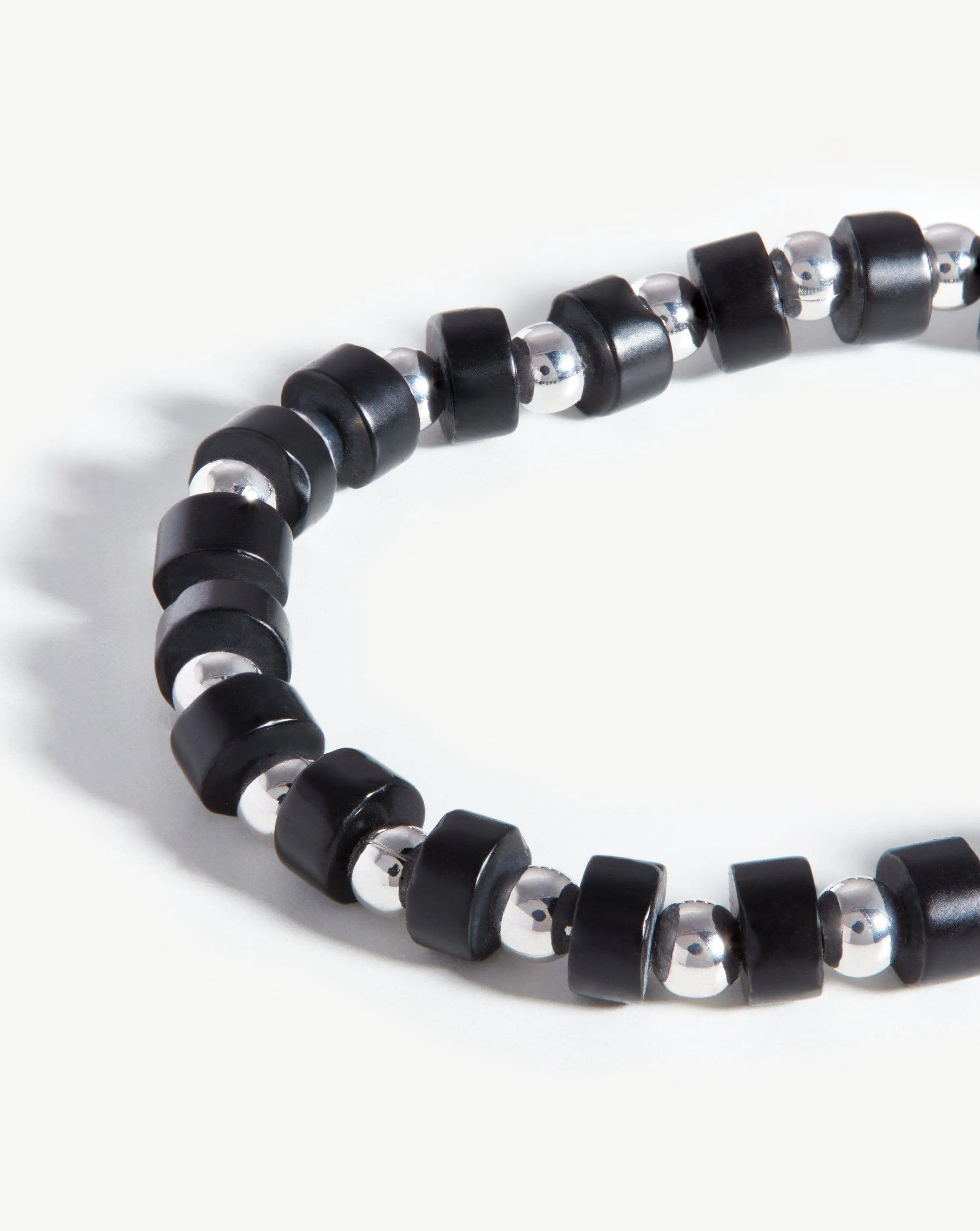 Beaded Bracelet | Silver Plated/Black Onyx