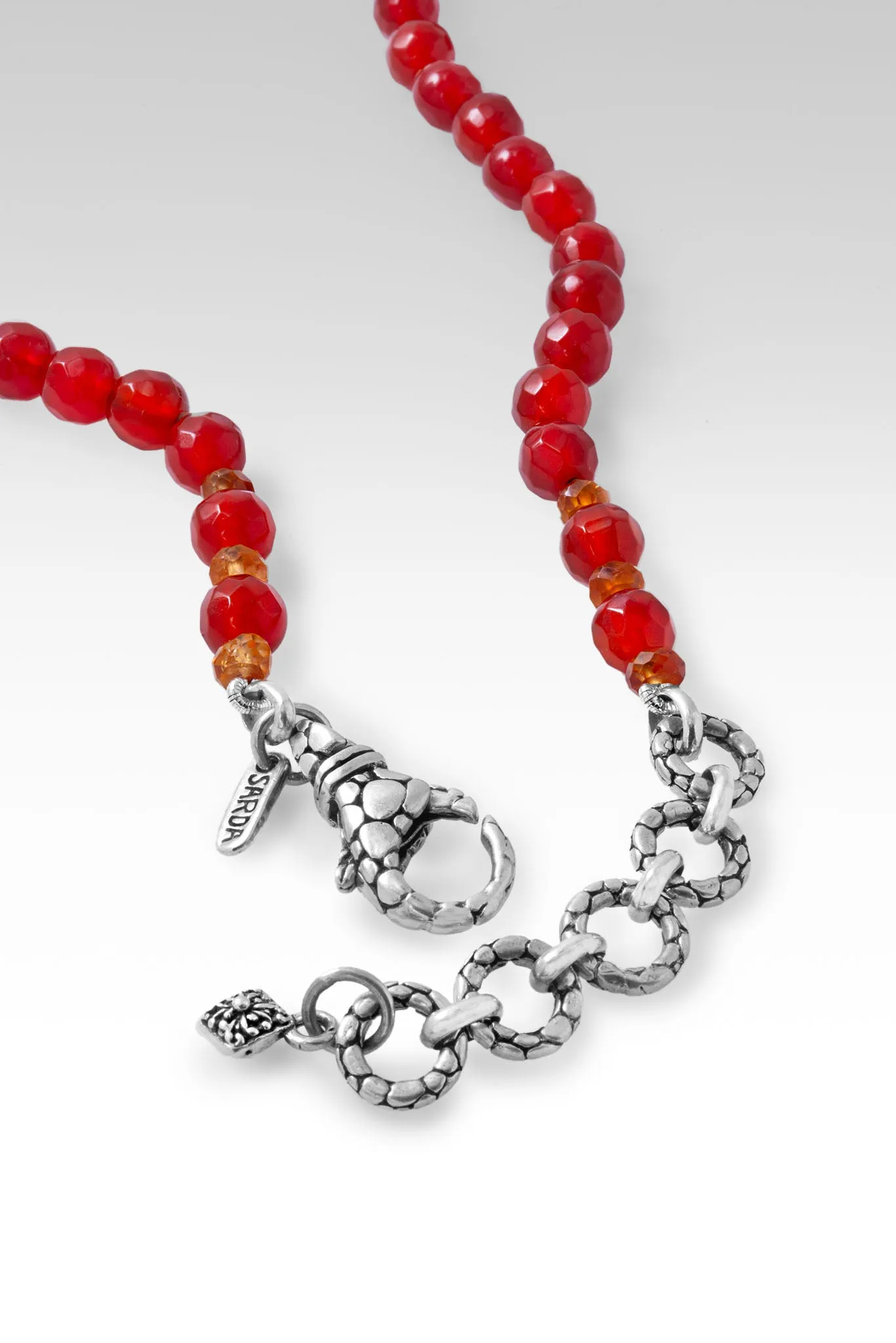 Beaded Carnelian & Madeira Citrine Lobster Claw Necklace™ 