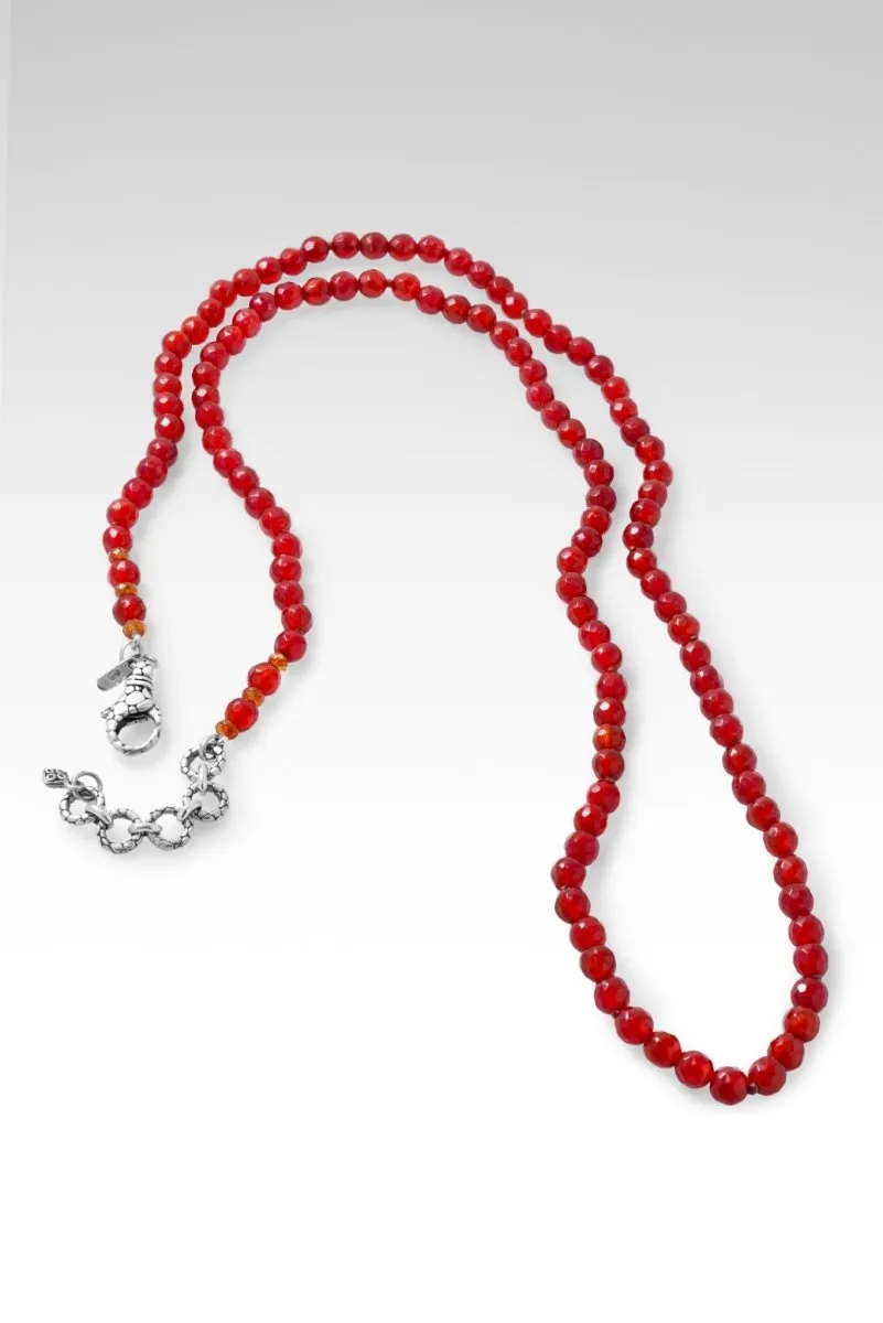 Beaded Carnelian & Madeira Citrine Lobster Claw Necklace™ 