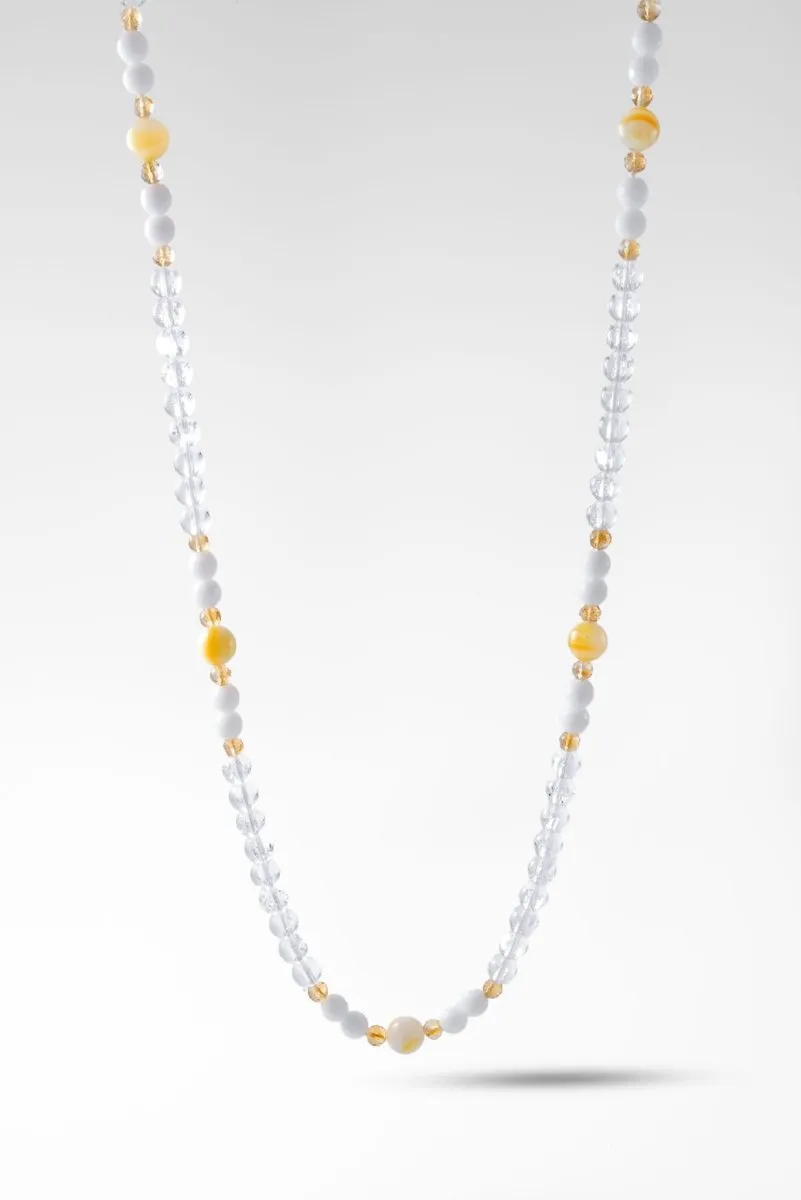 Beaded White Crackle Necklace™ in Watermark