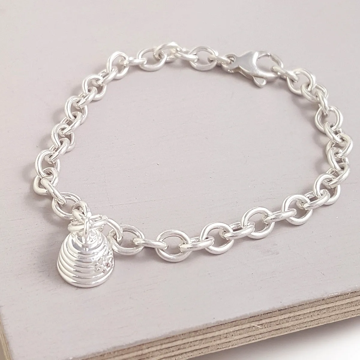 Beehive Silver Charm