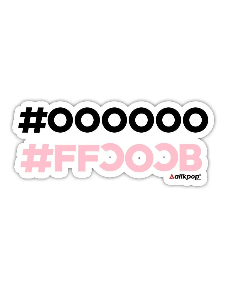Black & Pink Hexcode Sticker