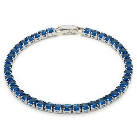Blue Round Zirconia Tennis Bracelet