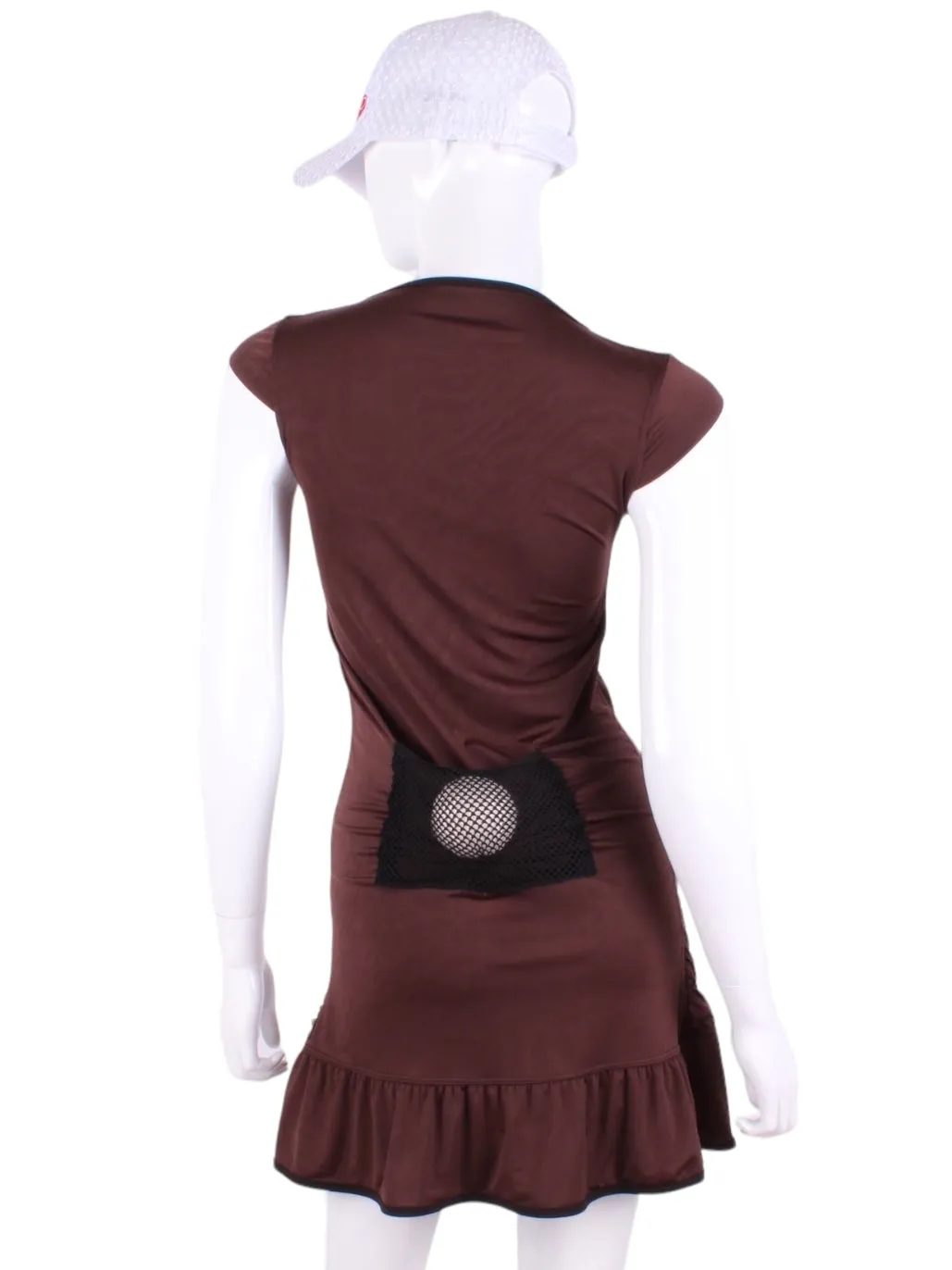 Brown Monroe Tennis Dress With Ruching