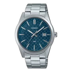 Casio Men Enticer Analog Light Blue Chess Dial Watch| MTP-VD03D-2A2UDF