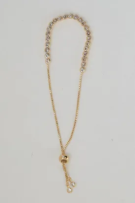 Cassidy Gold Rhinestone Bracelet