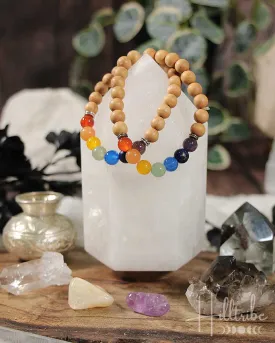 Cedarwood   Chakra Gemstone Power Bracelet 8mm