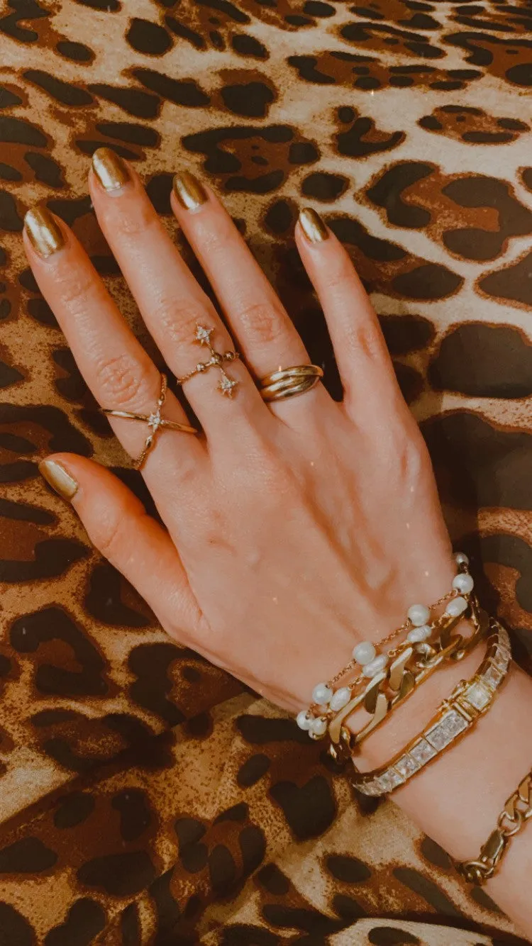 Celestial Chain Ring - Gold