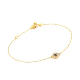 Chain Bracelet With Evil Eye