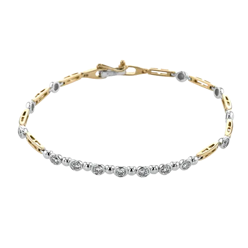 Chain Link Bracelet in 18k Gold with Diamonds