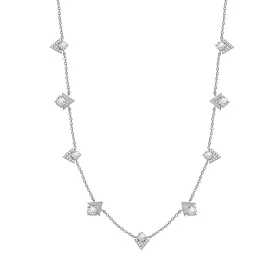 Chevron Station Necklace, 16"