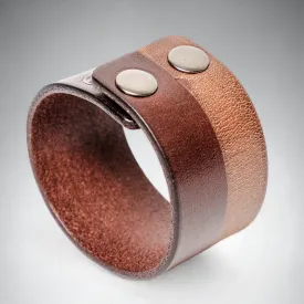 Chokore Broad Dual Color Leather Bracelet