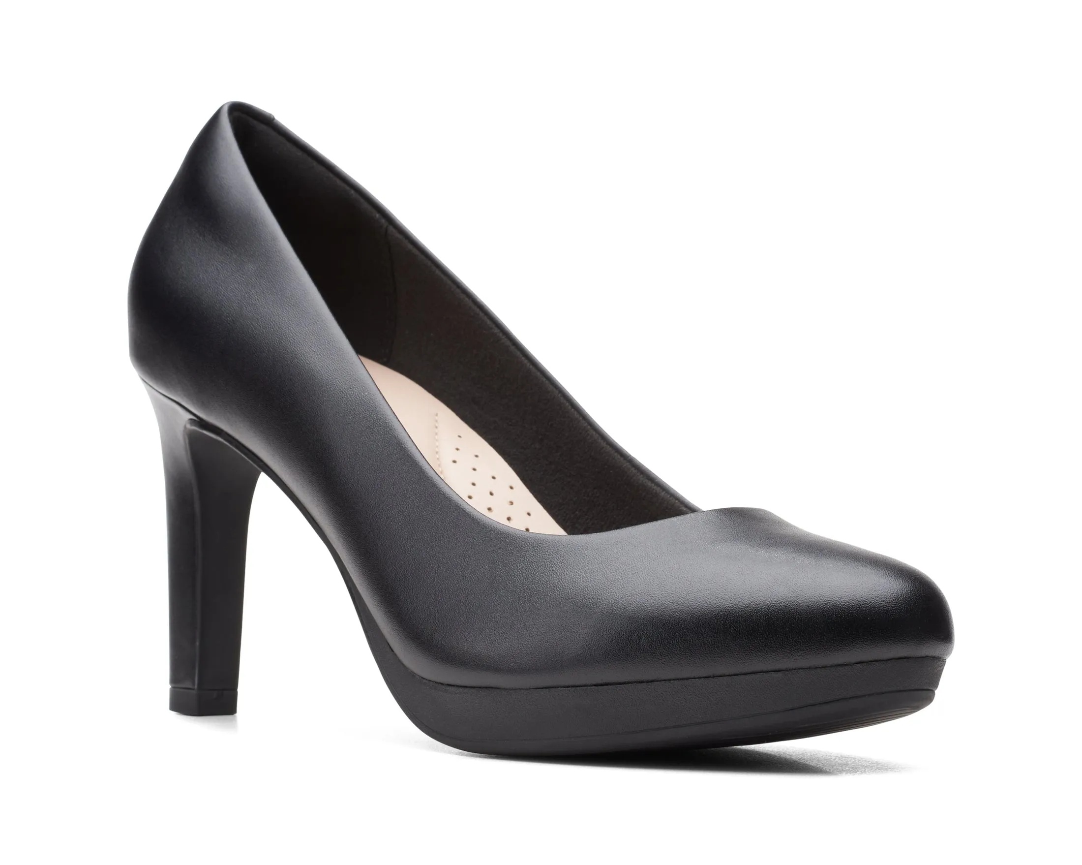 Clarks Ambyr Joy Black Leather - Standard Width