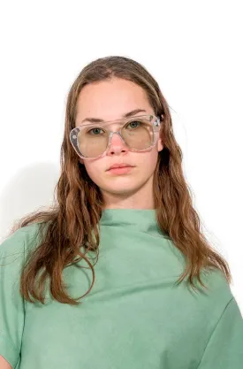 CLEAR AVIATOR SUNGLASSES