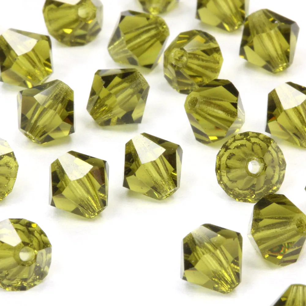 Crystal 4mm Bicone Green Bundle - Pack of 6