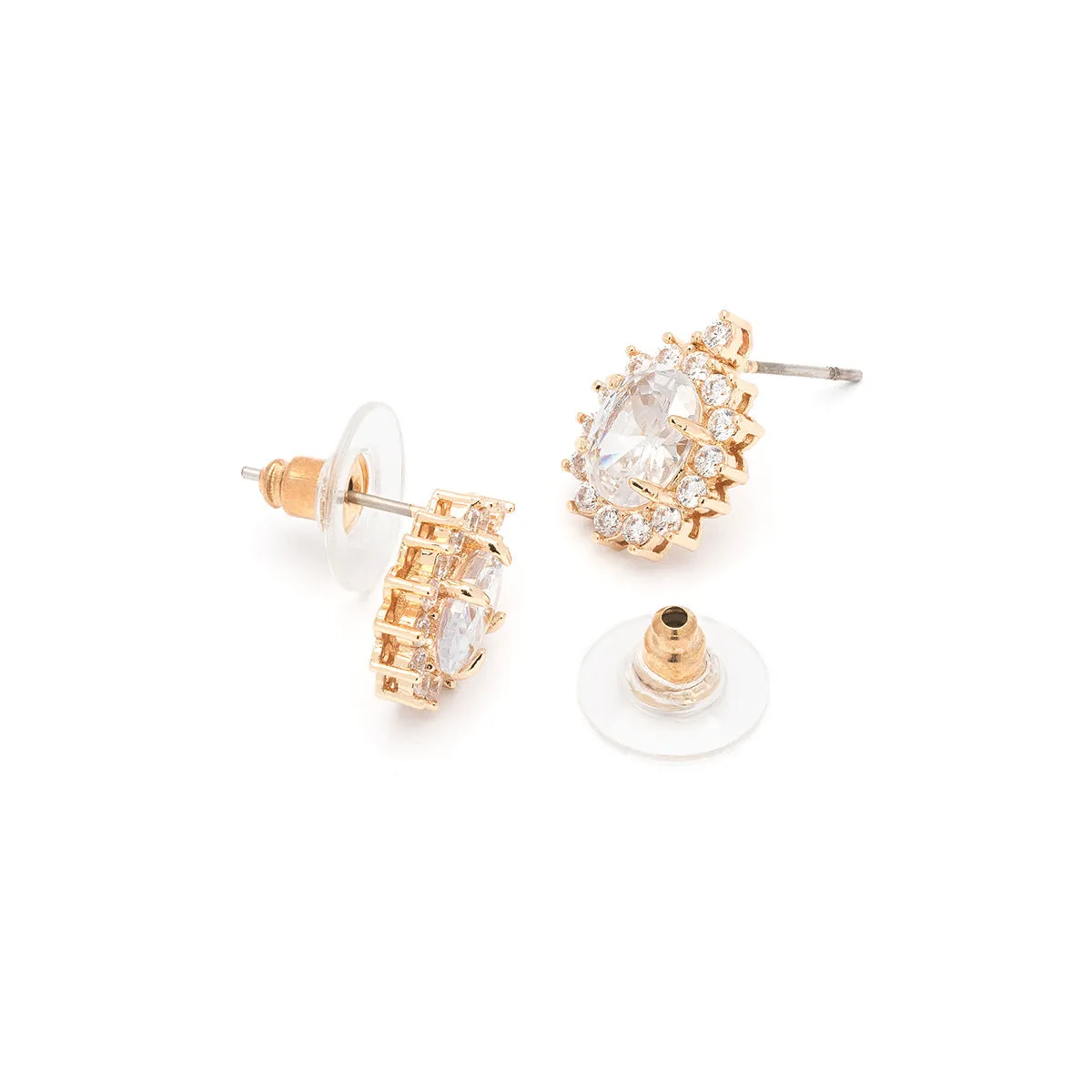 Crystal Drop Stud Earrings