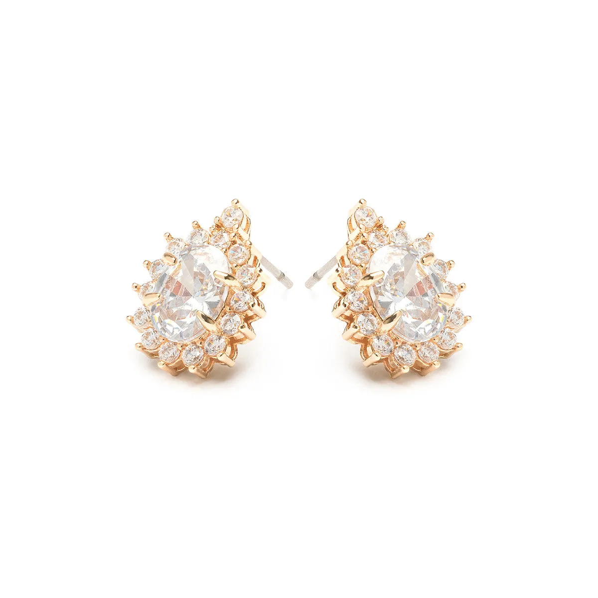 Crystal Drop Stud Earrings