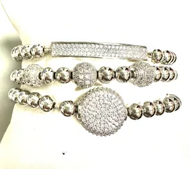 CZ Bling Beaded Stack