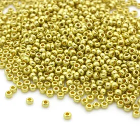 Czech Gold Plated Glass Rocaille/Seed 8/0-Pack of 3g