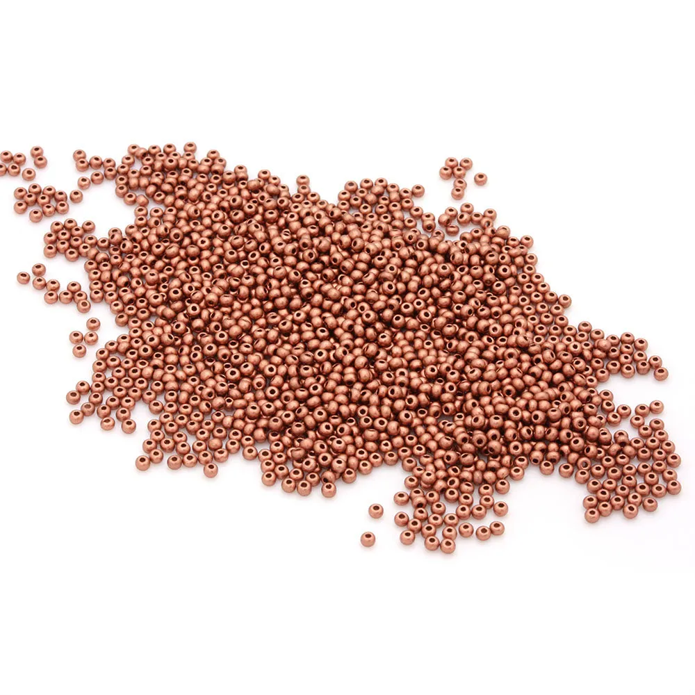 Czech Matte Metallic Copper Rocaille/Seed 11/0 - Pack of 50g