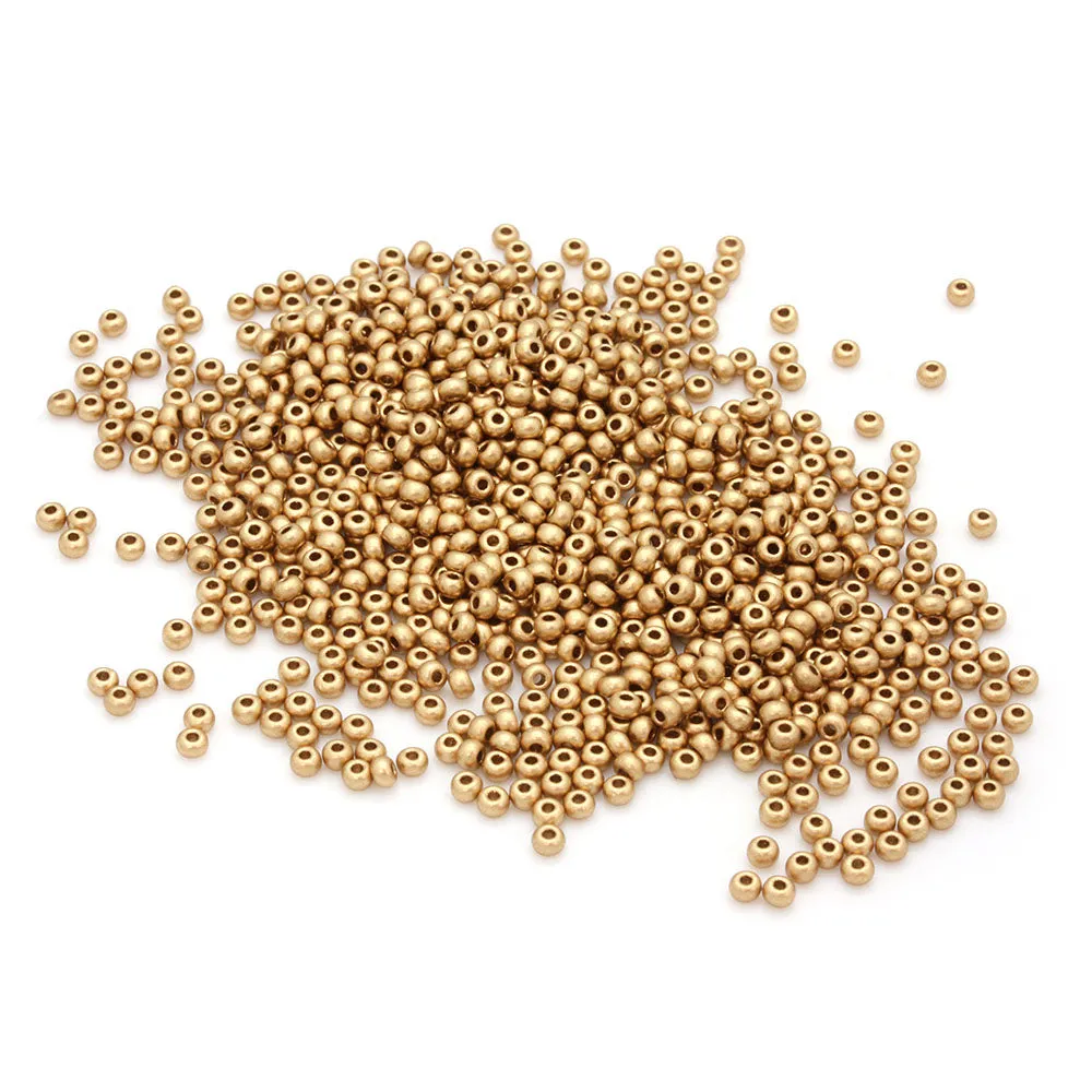Czech Matte Metallic Gold Rocaille/Seed 8/0 - Pack of 50g
