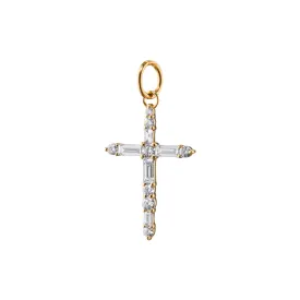Diamond Cross Charm