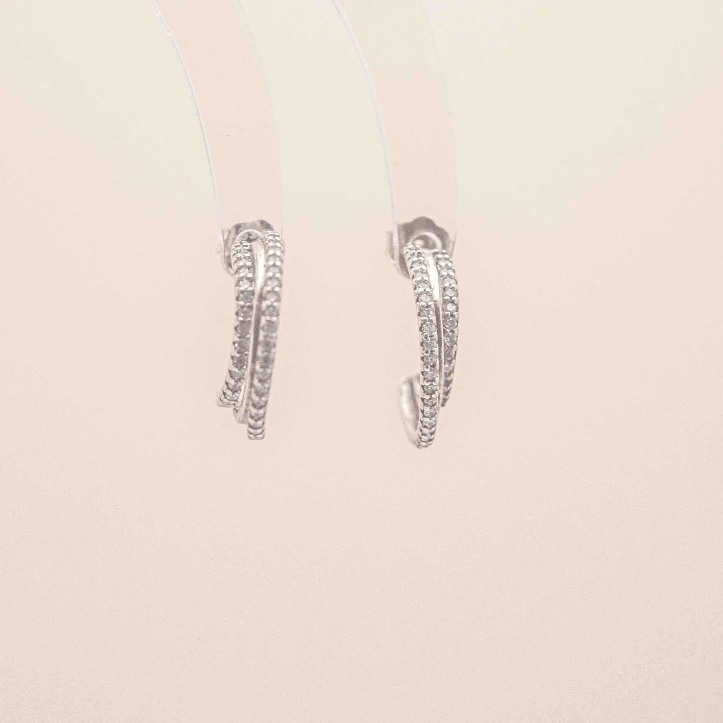 Diamond Stud Layered Huggies