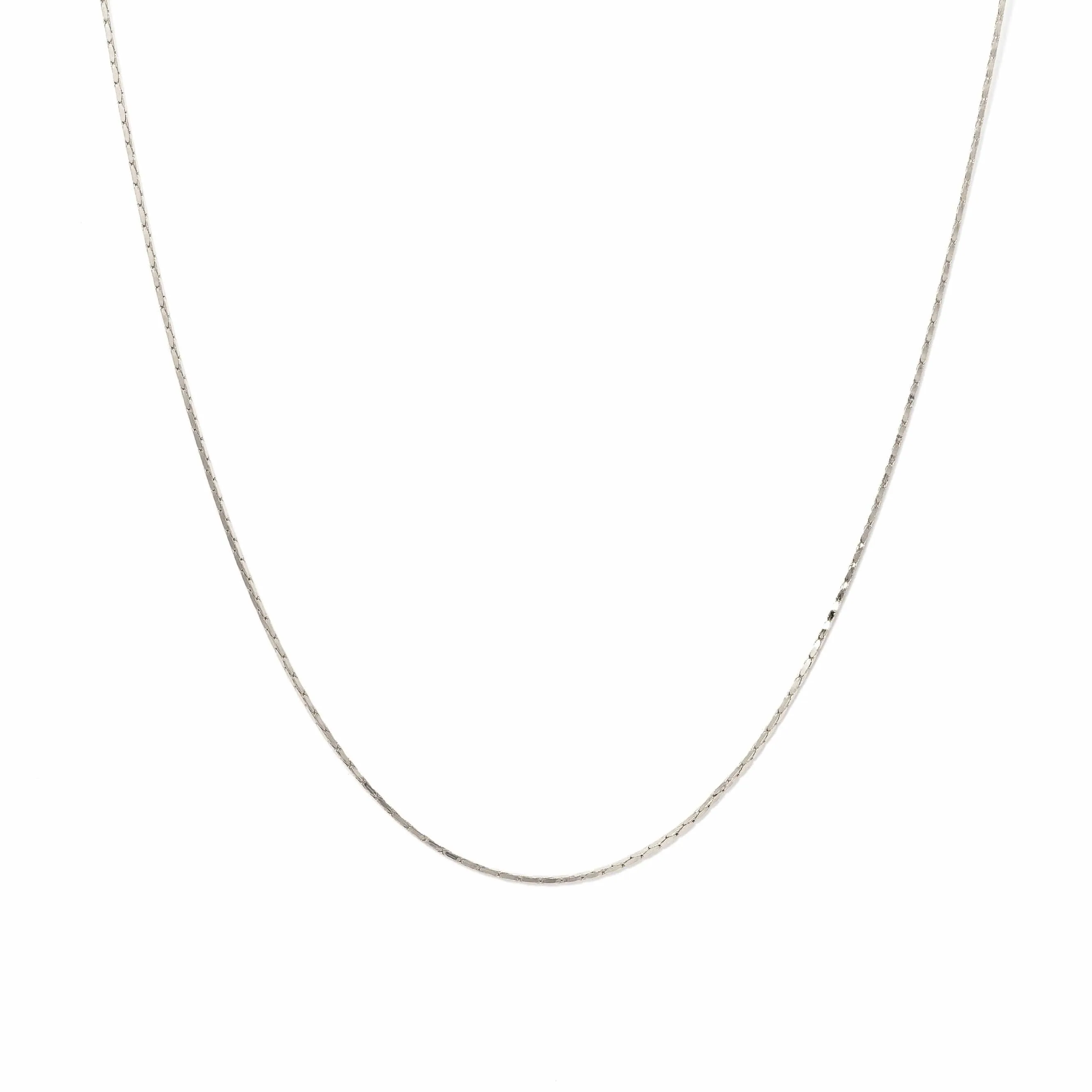 Dion Long Necklace Silver